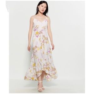 Nanette Lepore Floral Ruffle High-Low Maxi Dress